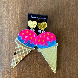 Ice cream cone earrings!